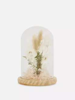 Suszone kwiaty w szklanym pojemniku