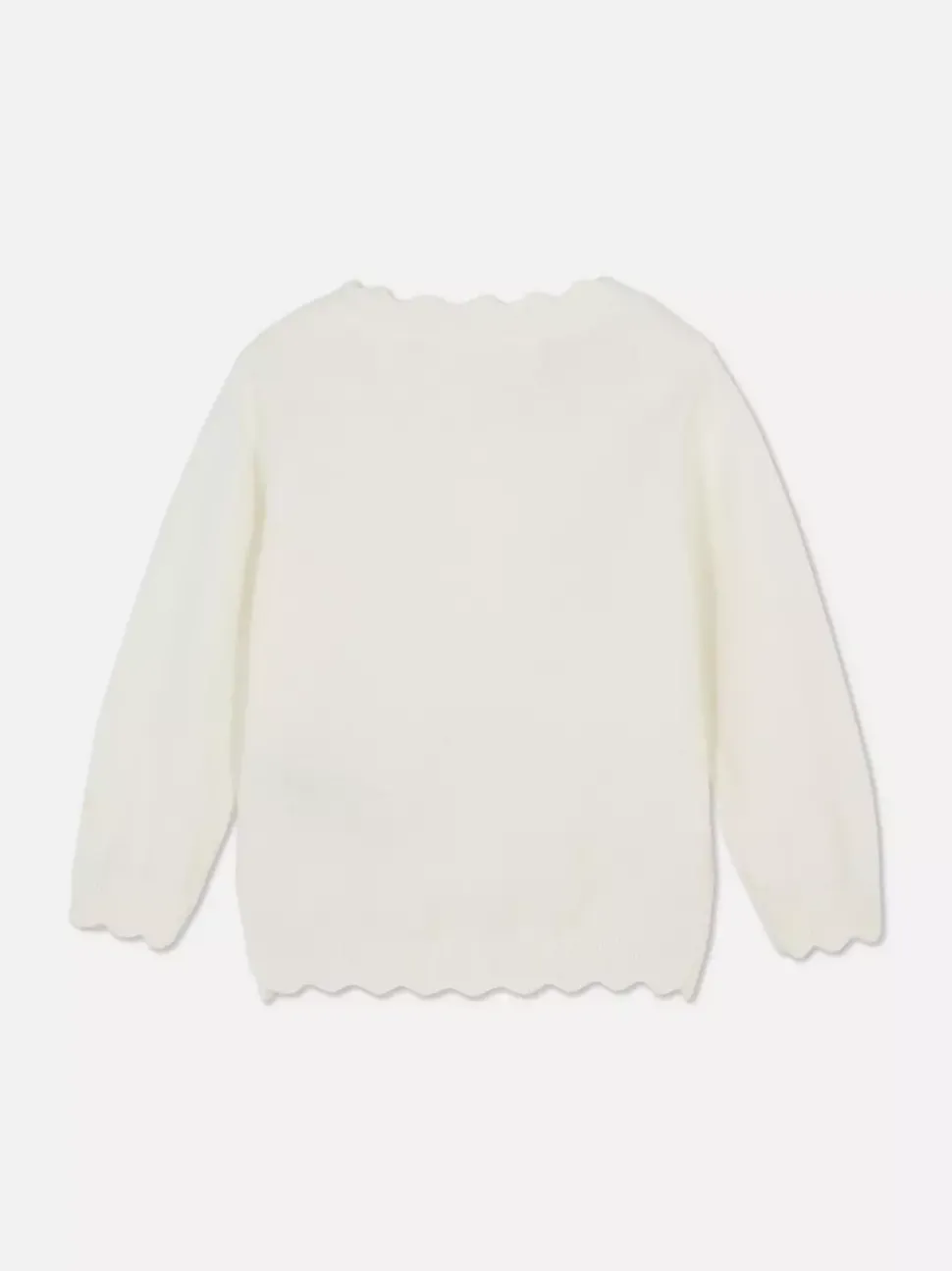 Sweter rozpinany z muszelkowym obszyciem