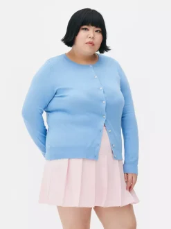 Sweter rozpinany z okrągłym dekoltem