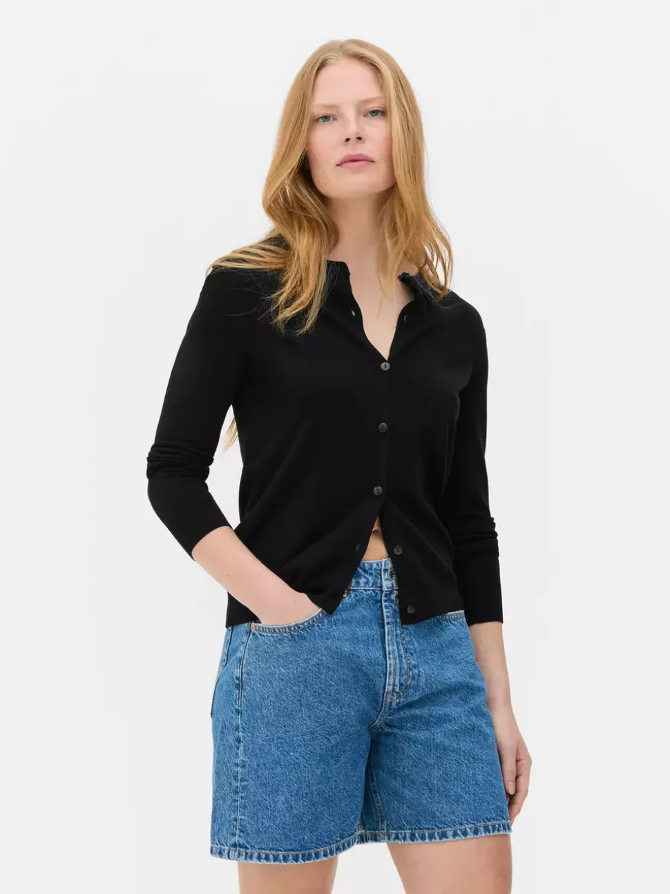 Sweter rozpinany z okrągłym dekoltem