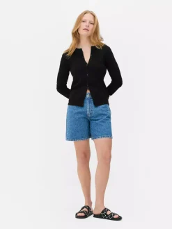 Sweter rozpinany z okrągłym dekoltem