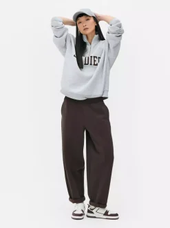 Szary sweter z suwakiem do połowy