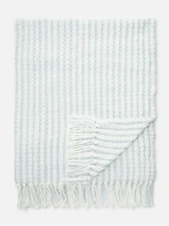 Szenilowa narzuta z frędzlami