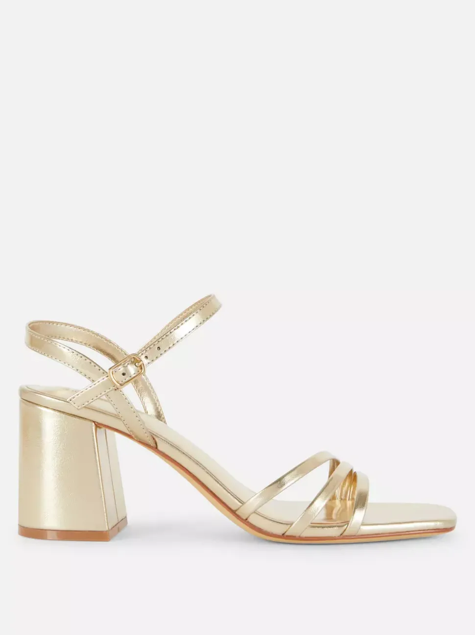 Szerokie sandały z paskami na klockowym obcasie