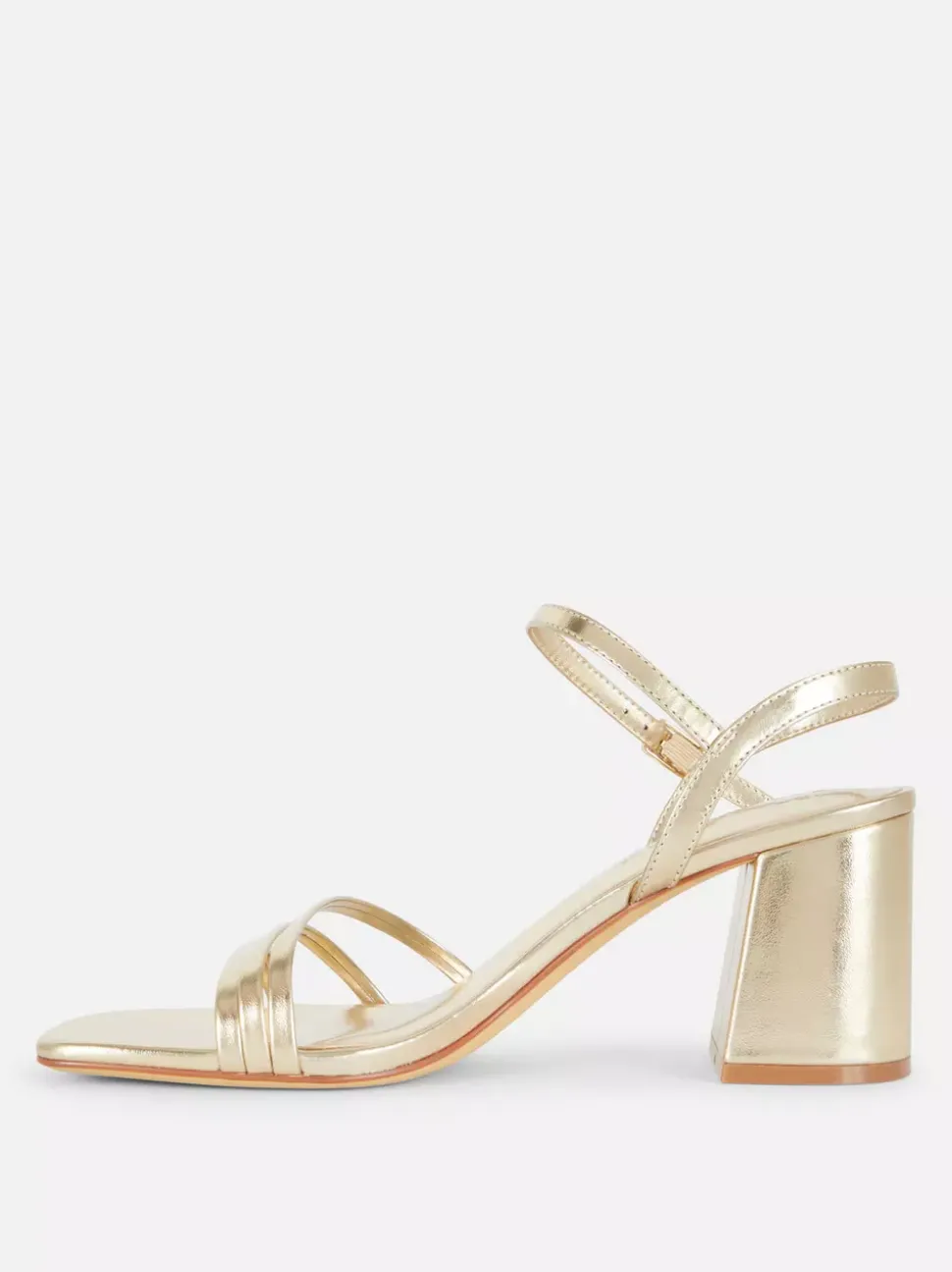 Szerokie sandały z paskami na klockowym obcasie