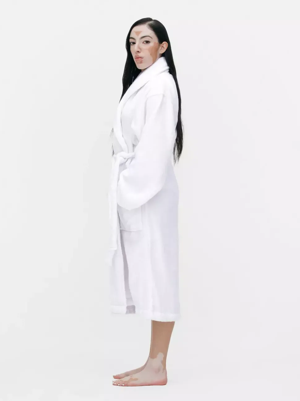 Szlafrok do spa z bawełnianej tkaniny frotte