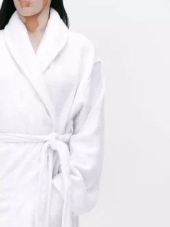 Szlafrok do spa z bawełnianej tkaniny frotte