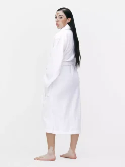 Szlafrok do spa z bawełnianej tkaniny frotte