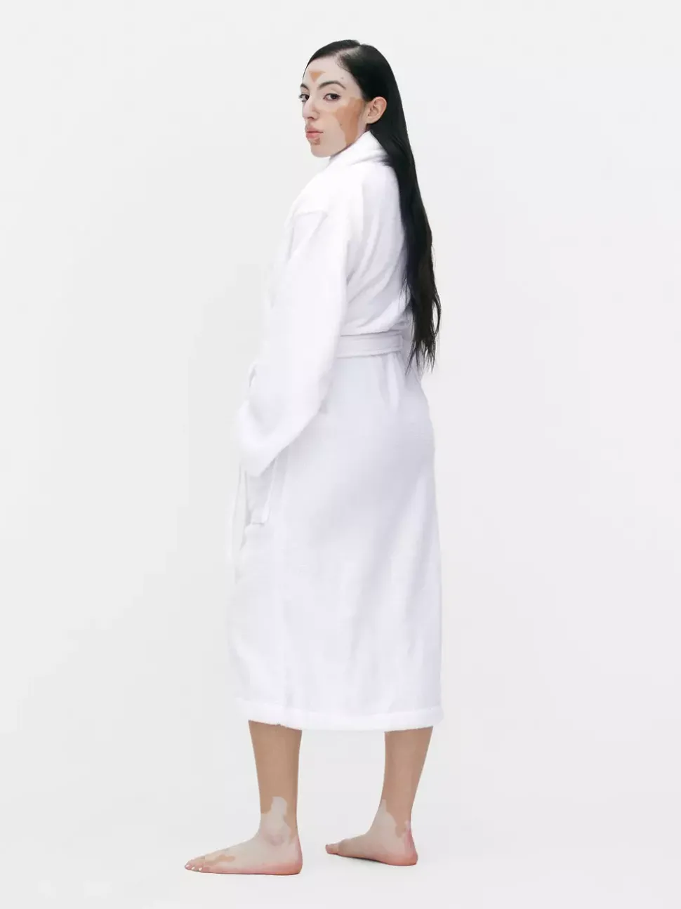 Szlafrok do spa z bawełnianej tkaniny frotte