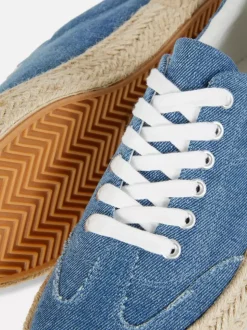 Sznurowane espadryle z juty