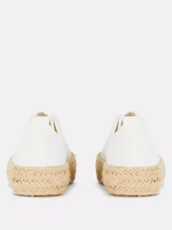 Sznurowane espadryle z juty