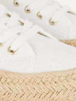 Sznurowane espadryle z juty