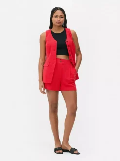 Szorty bermudy z lnu