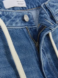 Szorty jeansowe z wiązaniem z przodu