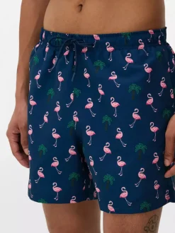 Szorty kąpielowe we flamingi