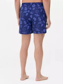 Szorty kąpielowe z abstrakcyjnym wzorem