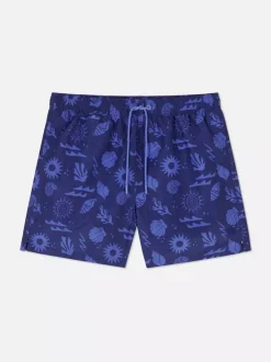 Szorty kąpielowe z abstrakcyjnym wzorem