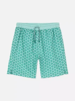 Szorty kąpielowe z geometrycznym wzorem