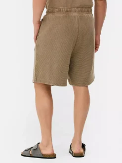 Szorty oversize o waflowej fakturze