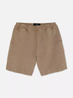 Szorty oversize o waflowej fakturze