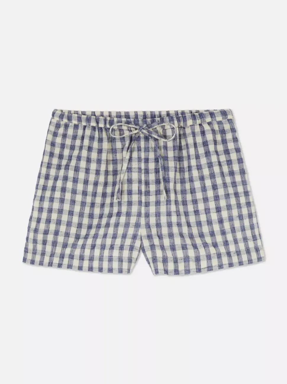 Szorty w kratę vichy ze sznurkiem w pasie