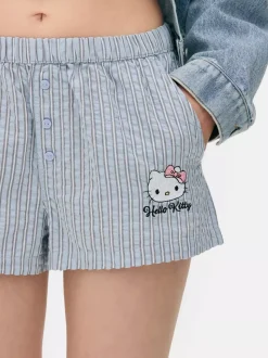 Szorty w paski z motywem Hello Kitty