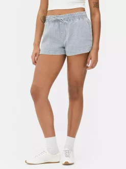 Szorty w paski ze sznurkiem w talii