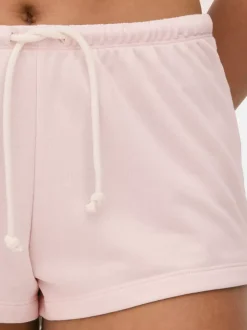 Szorty z dżerseju wiązane w pasie