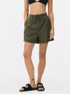 Szorty z mieszanki bawełny z wiązaniem