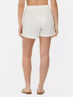 Szorty z mieszanki bawełny z wiązaniem
