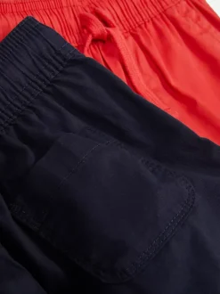 Szorty z tkaniny ściągane sznurkiem, 2 pary