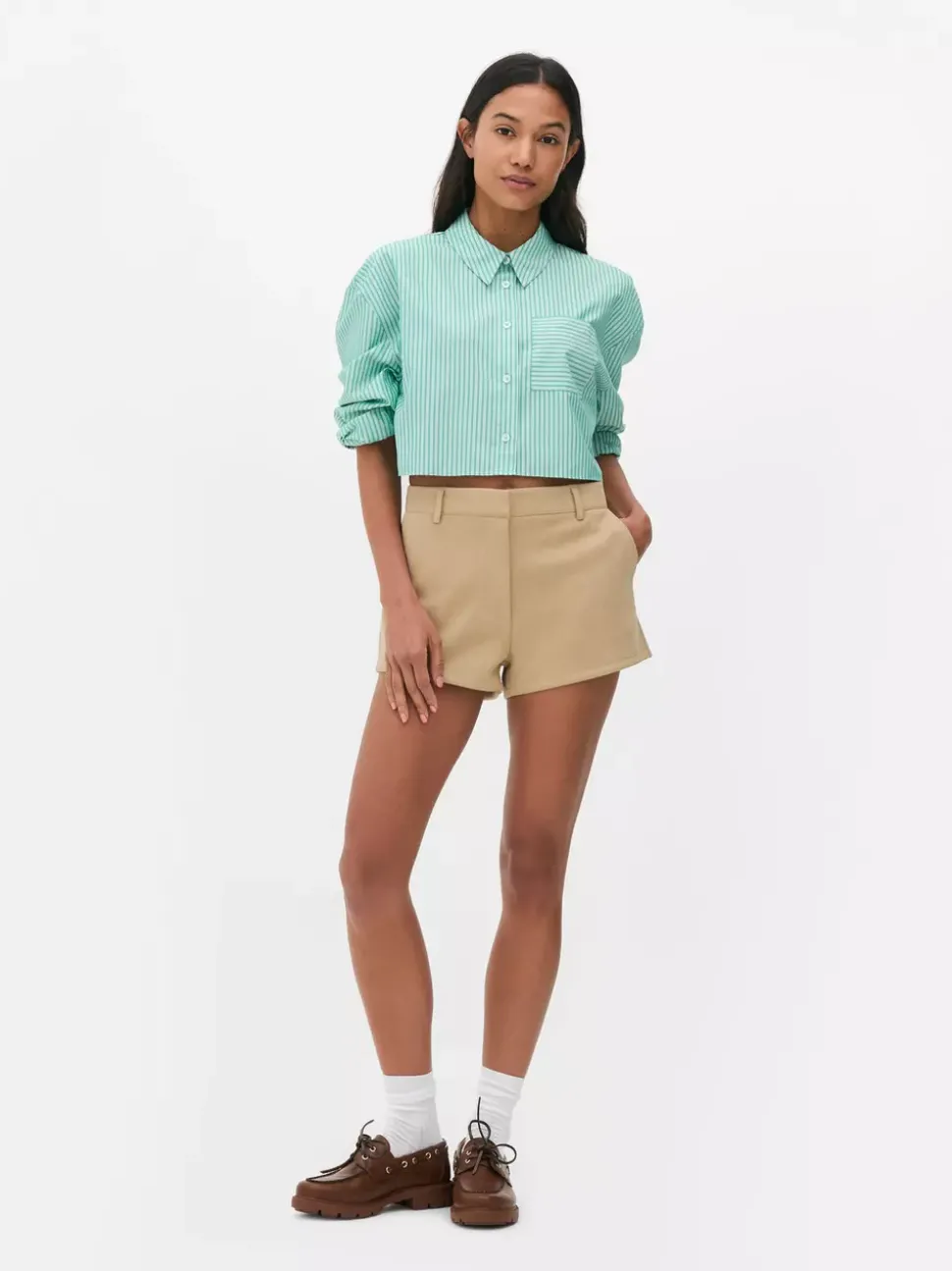 Szorty ze sztucznego zamszu