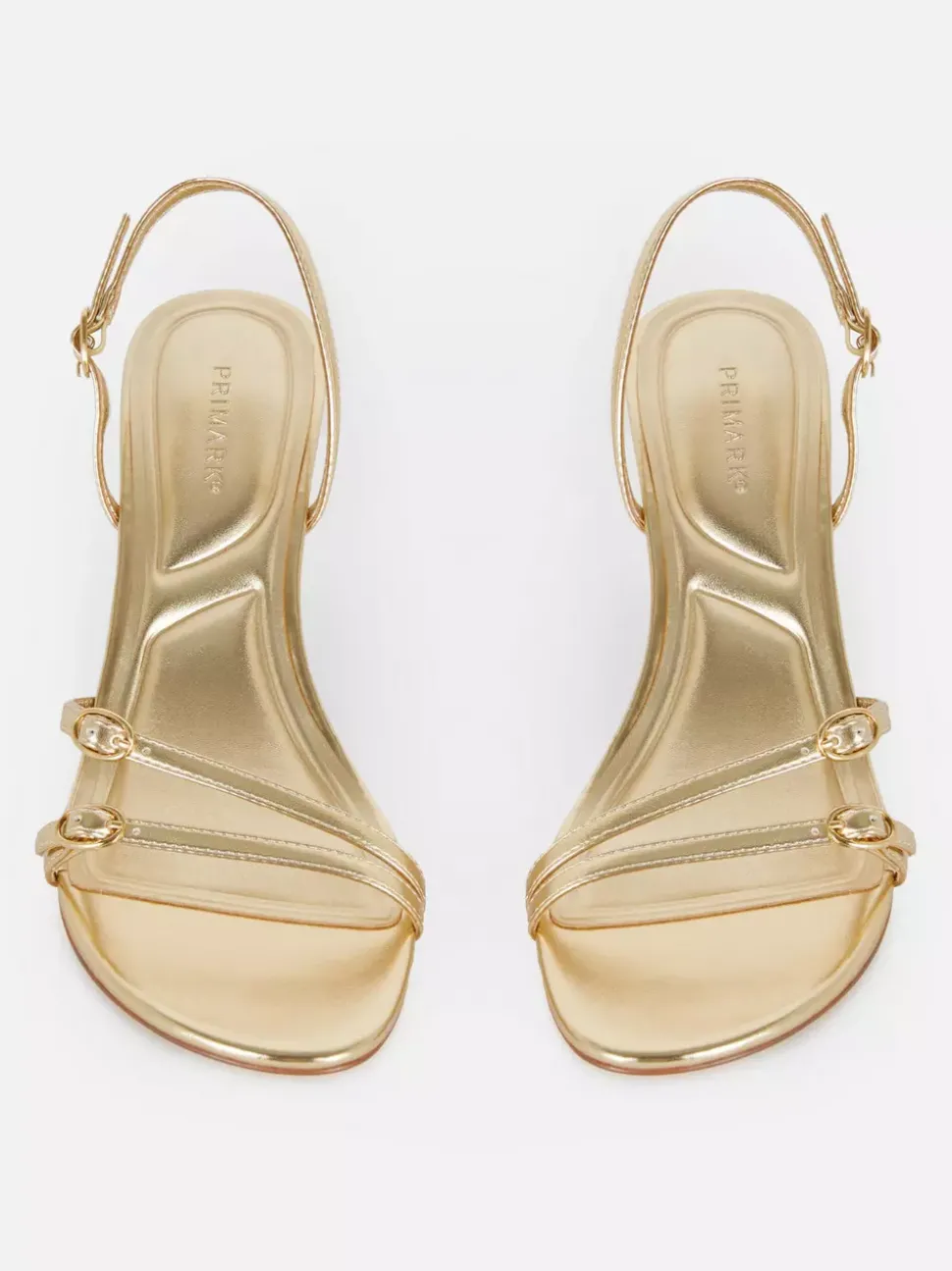 Szpilki z tylnym paskiem i obcasem typu kaczuszka