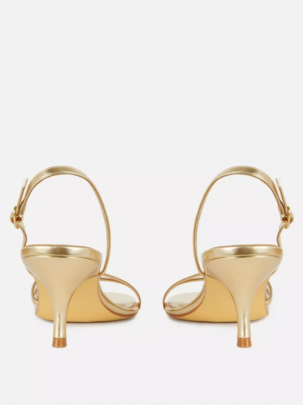 Szpilki z tylnym paskiem i obcasem typu kaczuszka