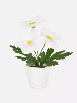 Sztuczny kwiat w plastikowej doniczce