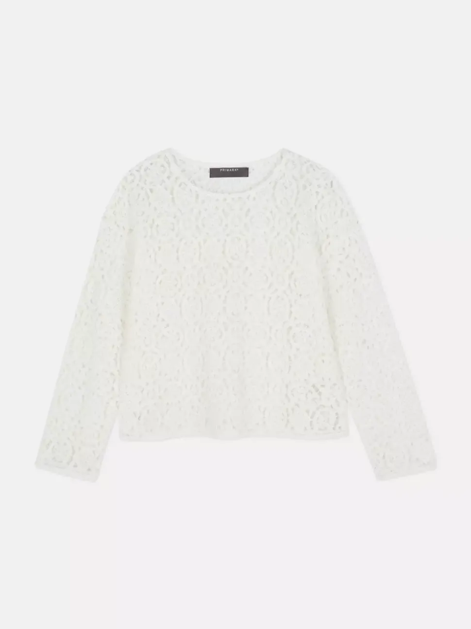Szydełkowa bluzka z długim rękawem
