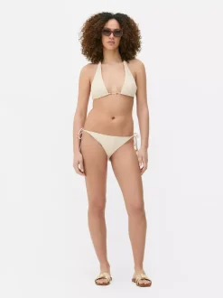 Szydełkowa góra od bikini wiązana przy szyi