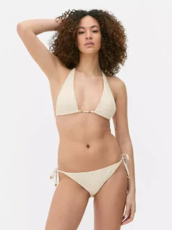 Szydełkowa góra od bikini wiązana przy szyi