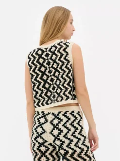 Szydełkowa kamizelka w zygzaki, część zestawu