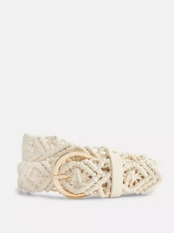 Szydełkowany pasek z klamrą