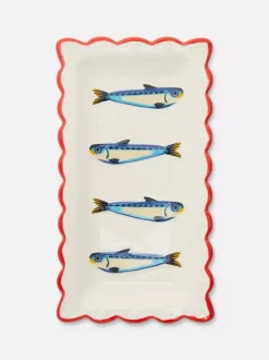 Talerz do serwowania z motywem sardynek