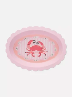 Talerzyk z motywem kraba i pofalowaną krawędzią