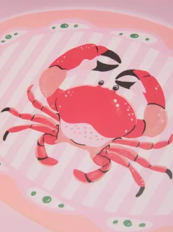 Talerzyk z motywem kraba i pofalowaną krawędzią