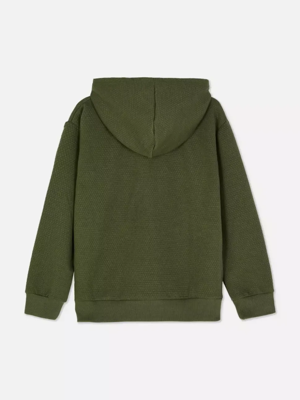 Teksturowana bluza z kapturem i zapięciem na zamek