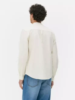 Teksturowana koszula ze stójką