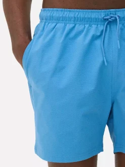 Teksturowane szorty kąpielowe ściągane sznurkiem