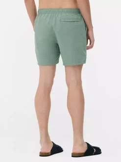 Teksturowane szorty kąpielowe ściągane sznurkiem