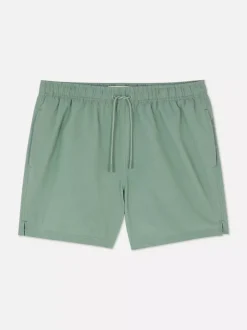 Teksturowane szorty kąpielowe ściągane sznurkiem