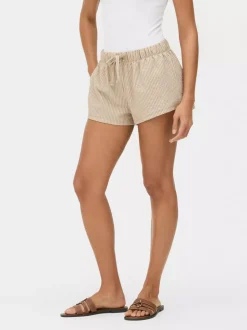 Teksturowane szorty w paski