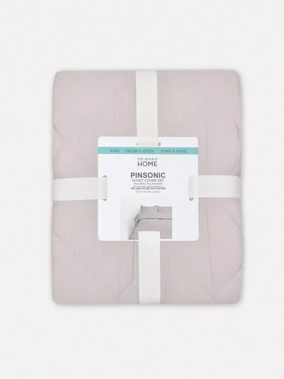 Teksturowany komplet pościeli w romby, rozmiar king